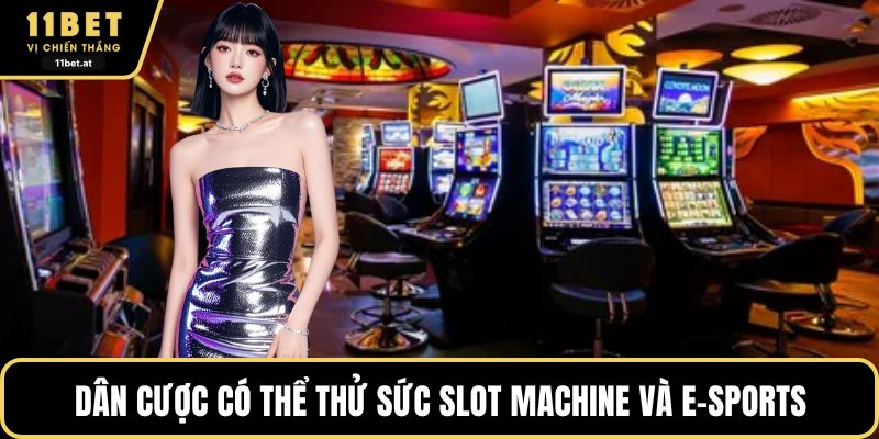 Dân cược có thể thử sức slot machine và e-sports