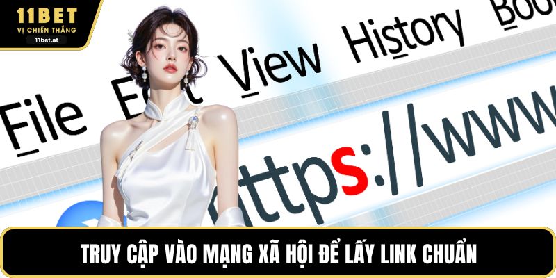 Truy cập vào mạng xã hội để lấy link chuẩn